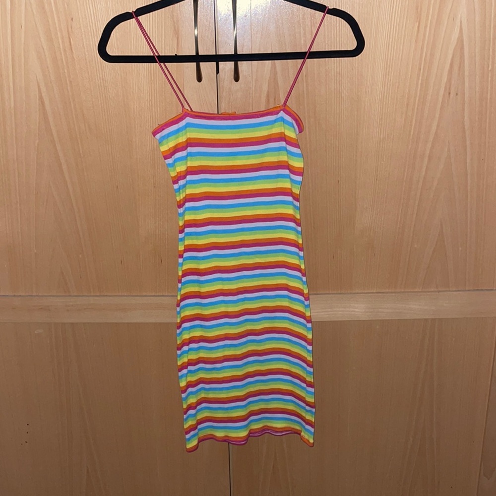 Rainbow multicolor dress